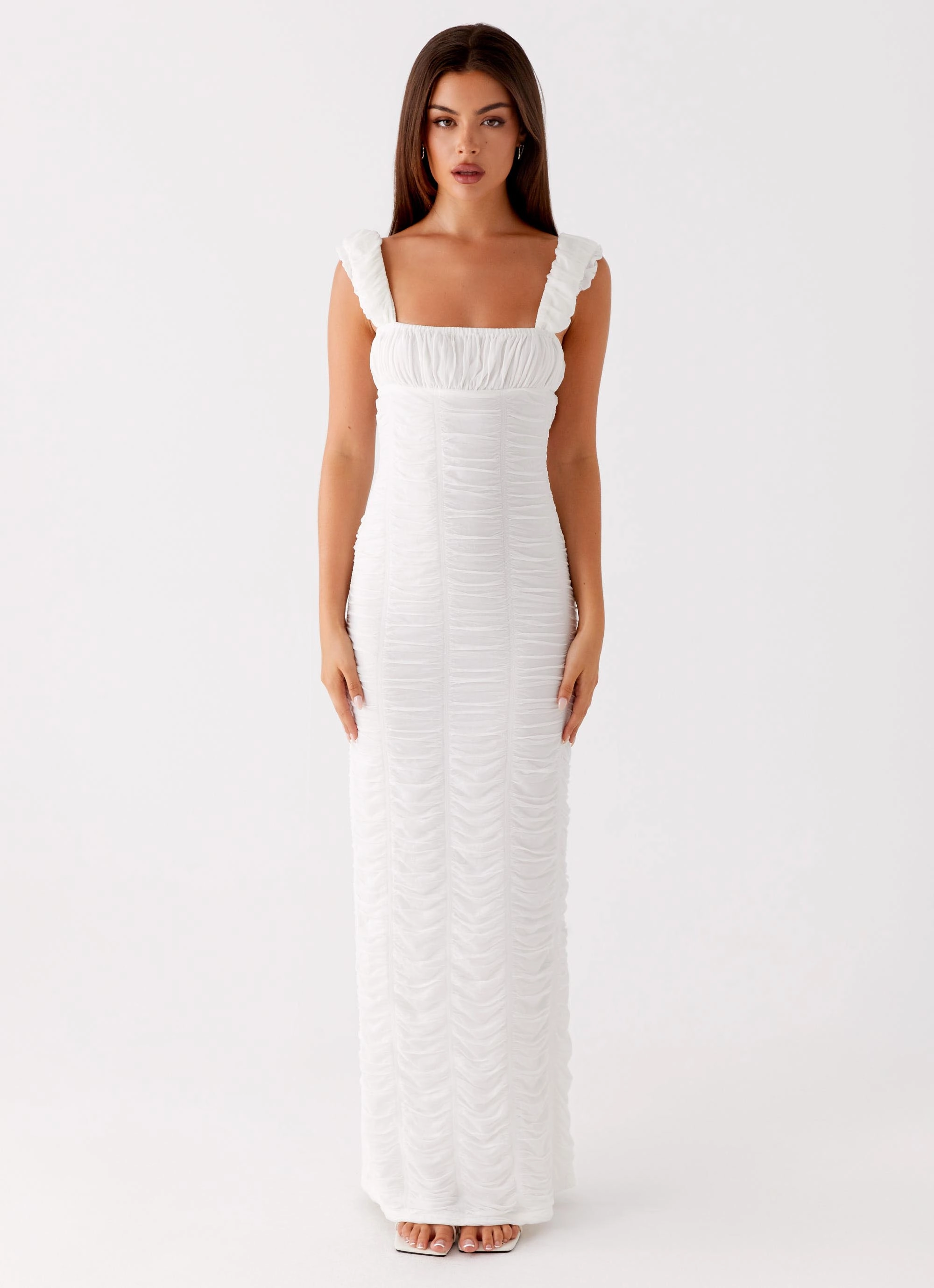 Senses Midi Dress - White
