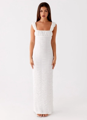 Senses Midi Dress - White Senses Midi Dress - White