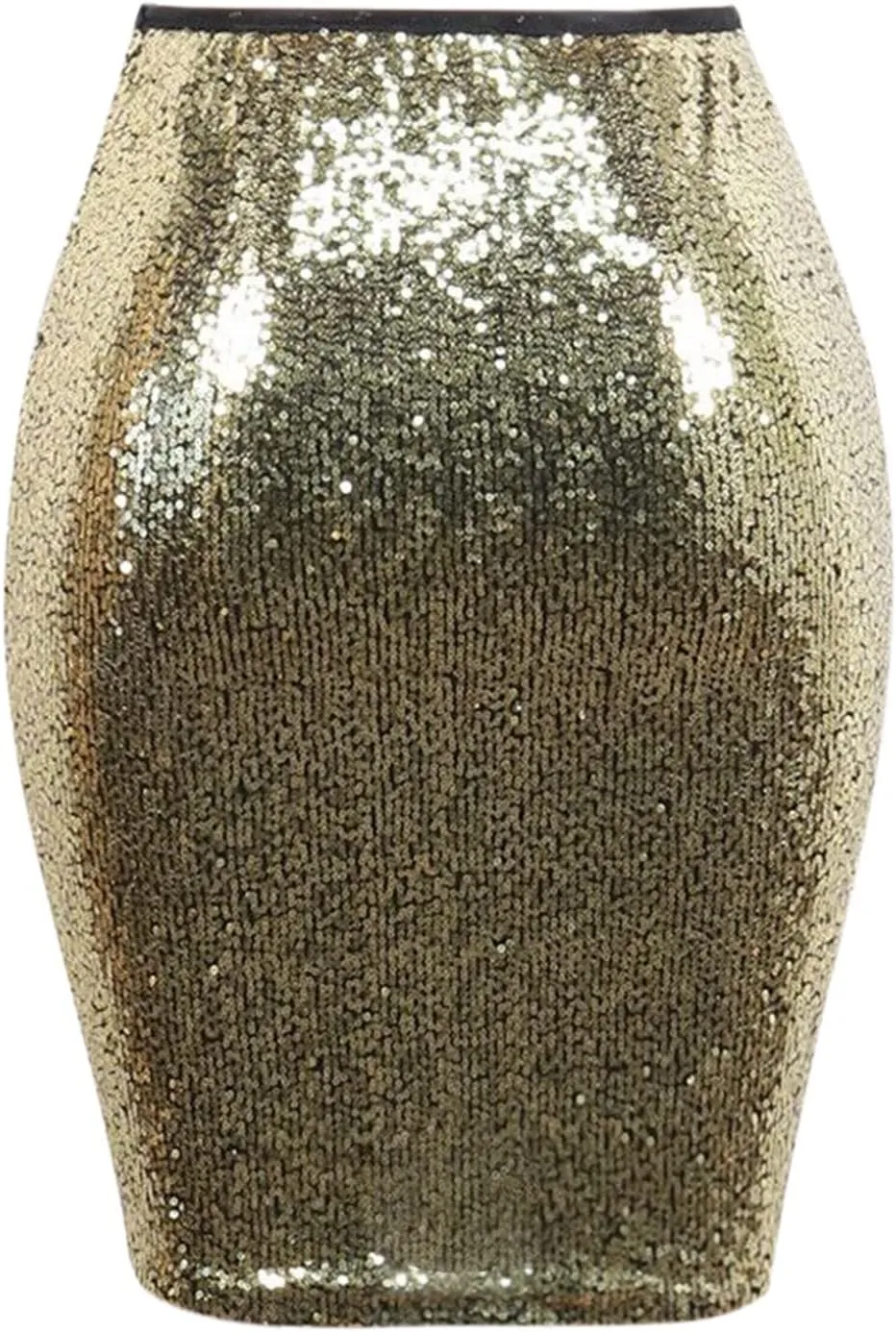 Sequins Skirts for Women Women's Solid Color 2025 Fashion High Waist Slim Hip Casual Half Body Skirt for Party