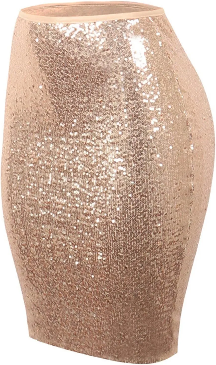 Sequins Skirts for Women Women's Solid Color 2025 Fashion High Waist Slim Hip Casual Half Body Skirt for Party