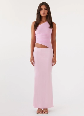 Seranella One Shoulder Maxi Dress - Pink Seranella One Shoulder Maxi Dress - Pink