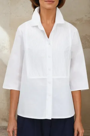 SERENADE MICRO PLEAT CAMP SHIRT ITALIAN COTTON SERENADE MICRO PLEAT CAMP SHIRT ITALIAN COTTON