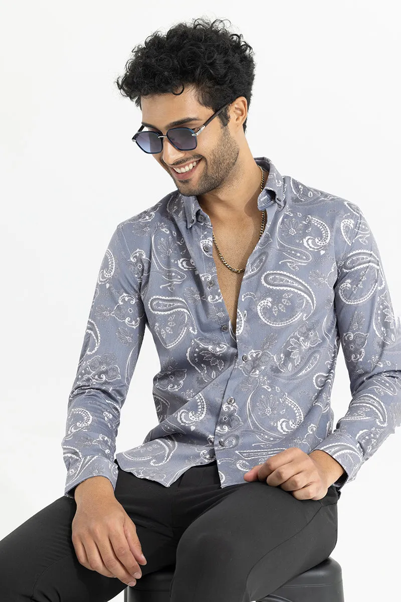 Serene Swirls Grey Shirt