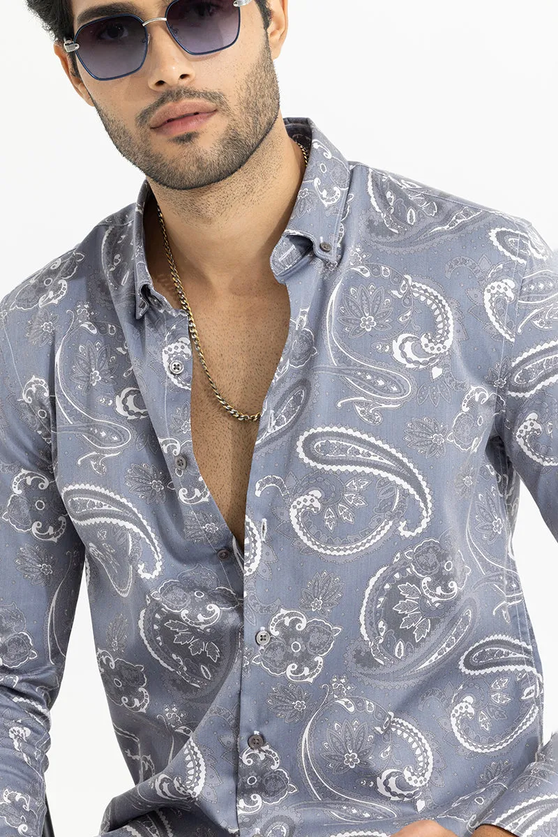 Serene Swirls Grey Shirt
