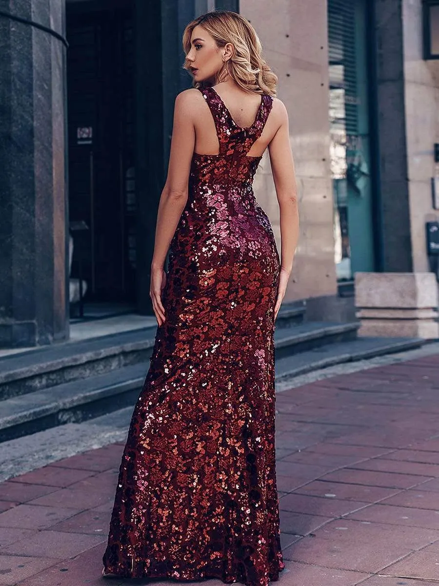 Sexy Off the Shoulder Mermaid Sequin Evening Gowns for Women