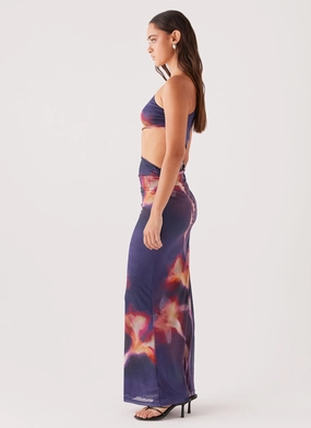 Shadows In The Sun Mesh Maxi Dress - Ember Rose Shadows In The Sun Mesh Maxi Dress - Ember Rose