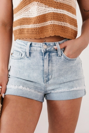 Sheena High Rise Judy Blue Denim Shorts (Light) Sheena High Rise Judy Blue Denim Shorts (Light)