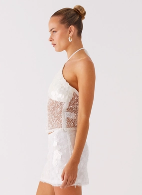 Shelly Halter Top - White Shelly Halter Top - White
