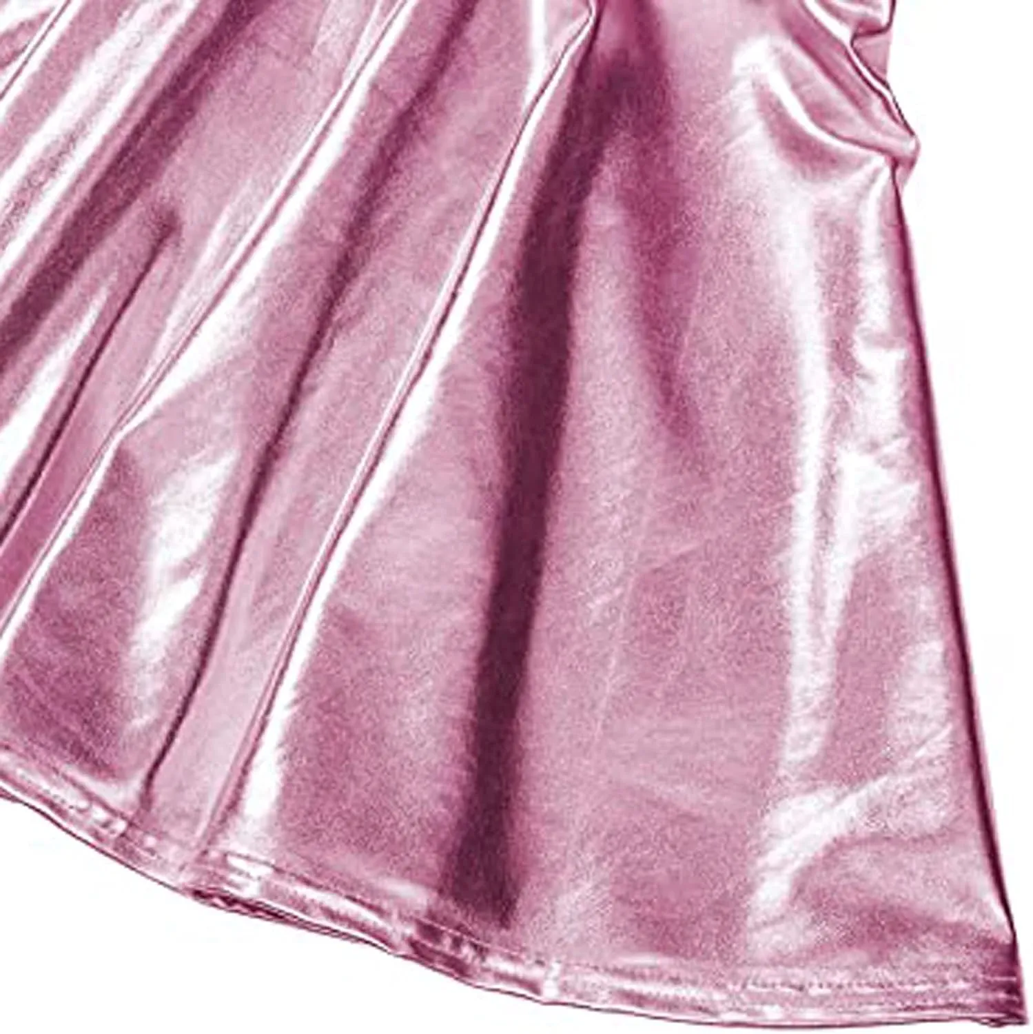Shiny Women's Fashion Pleated A-Line Flared Casual Mini Skirt Skirt Light Jean Skirt