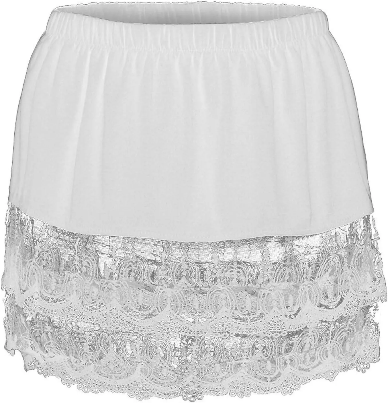 Shirt Extender for Women Plus, Detachable Layering Irregular Fake Underskirt, Adjustable Fake Top Lower Sweep Skirt