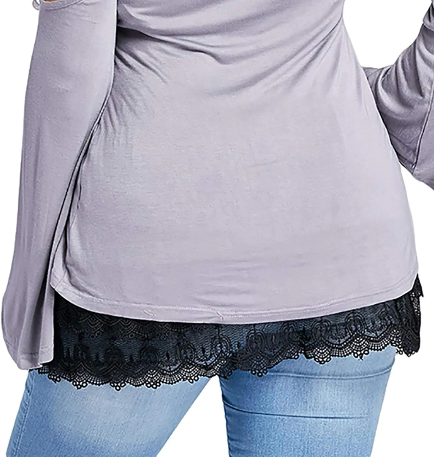 Shirt Extender for Women Plus, Detachable Layering Irregular Fake Underskirt, Adjustable Fake Top Lower Sweep Skirt