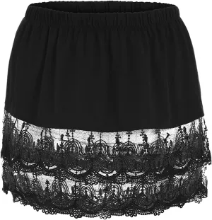 Shirt Extender for Women Plus, Detachable Layering Irregular Fake Underskirt, Adjustable Fake Top Lower Sweep Skirt