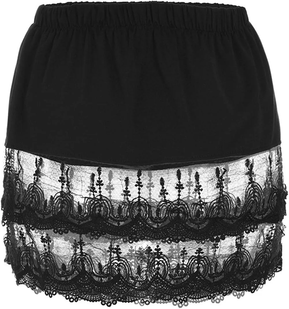 Shirt Extender for Women Plus, Detachable Layering Irregular Fake Underskirt, Adjustable Fake Top Lower Sweep Skirt