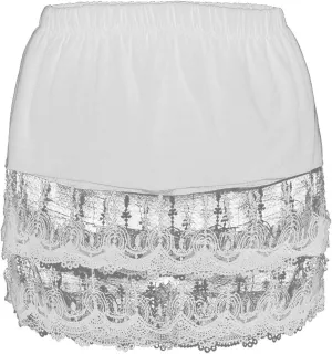 Shirt Extender for Women Plus, Detachable Layering Irregular Fake Underskirt, Adjustable Fake Top Lower Sweep Skirt