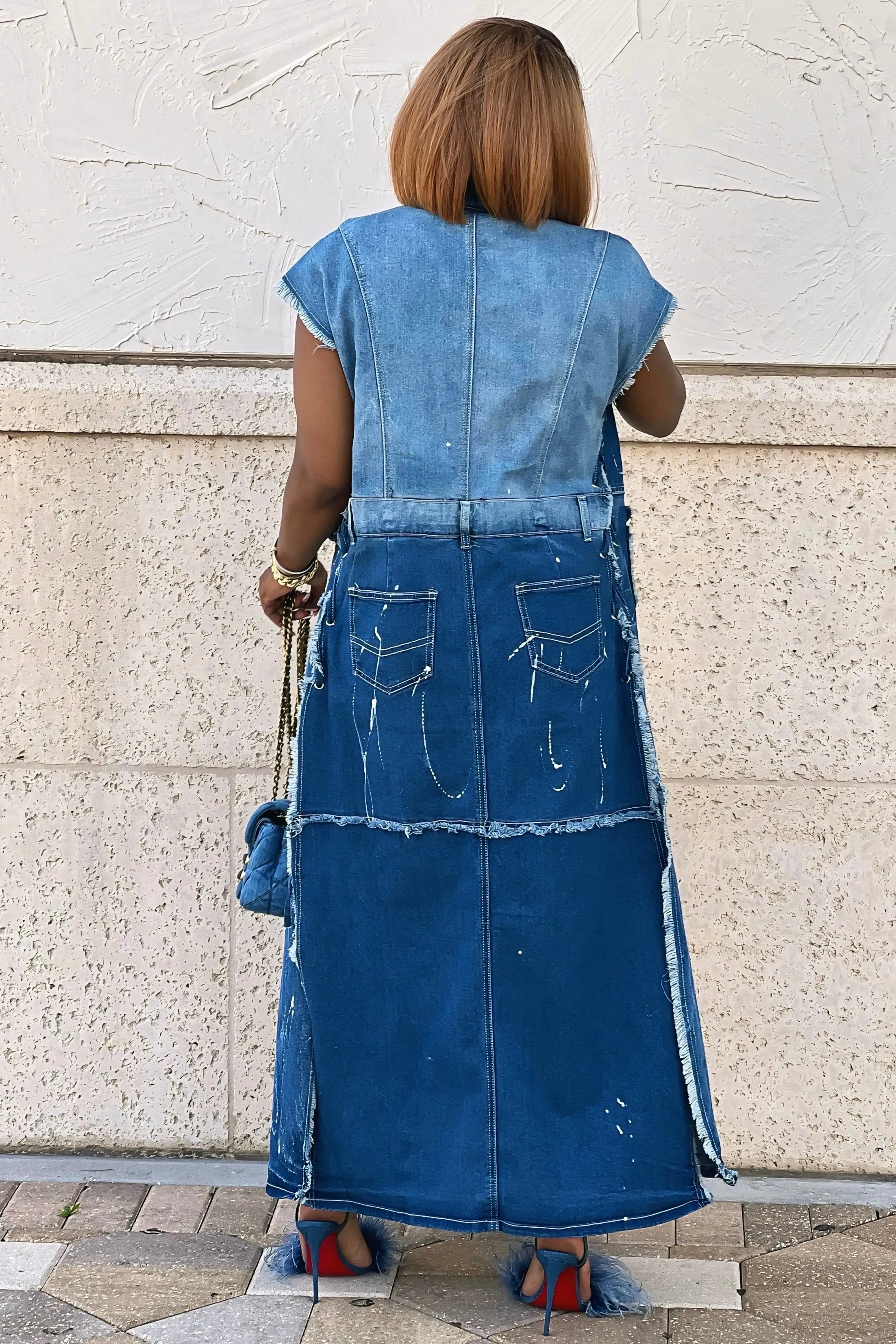 Shonnie Rodeo Ready Denim Duster Vest/Shacket