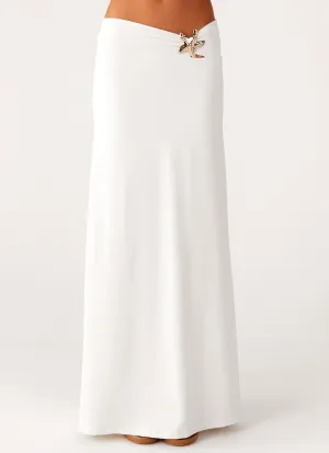 Shoreline Glow Maxi Skirt - Off White Shoreline Glow Maxi Skirt - Off White