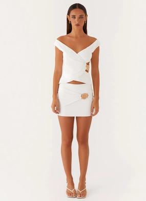Shoreline Mini Skirt - White Shoreline Mini Skirt - White