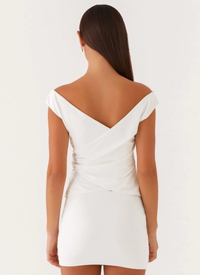 Shoreline Off Shoulder Top - White Shoreline Off Shoulder Top - White