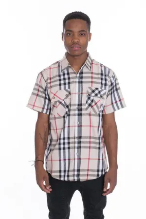 Short Sleeve Checker Shirts for Men