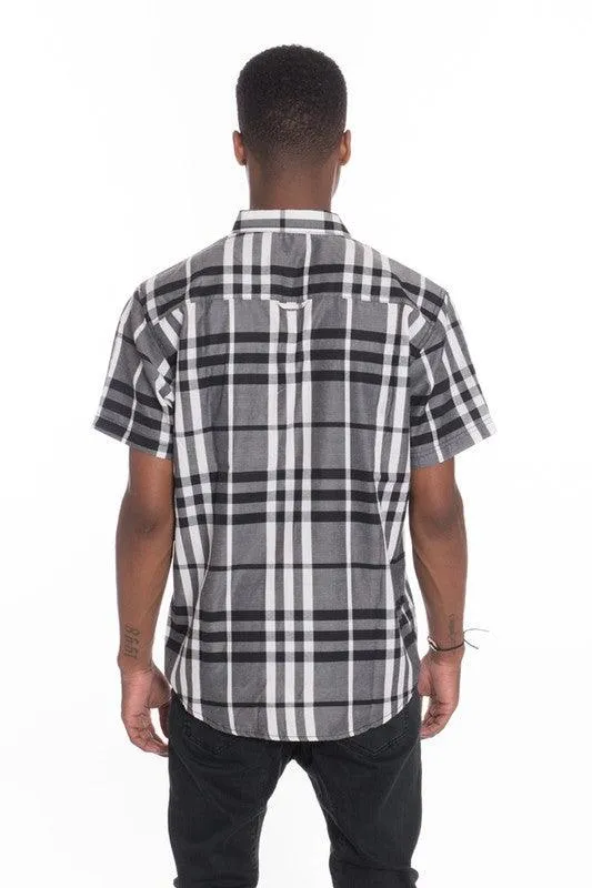 Short Sleeve Checker Shirts for Men