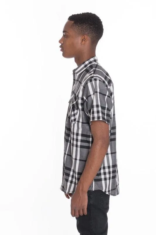 Short Sleeve Checker Shirts for Men