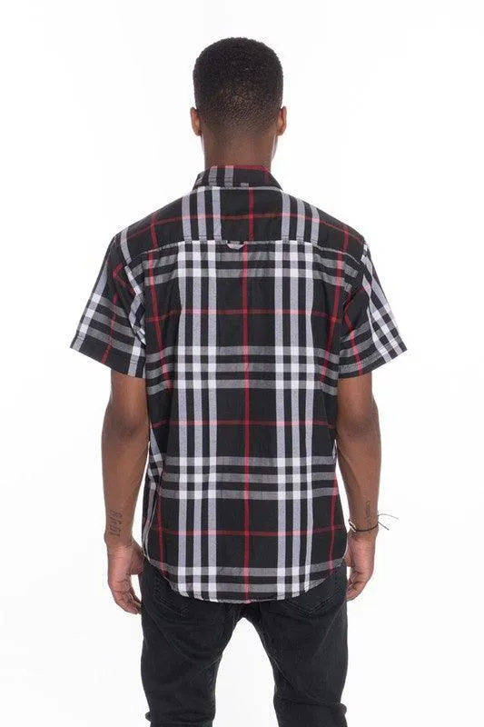 Short Sleeve Checker Shirts for Men