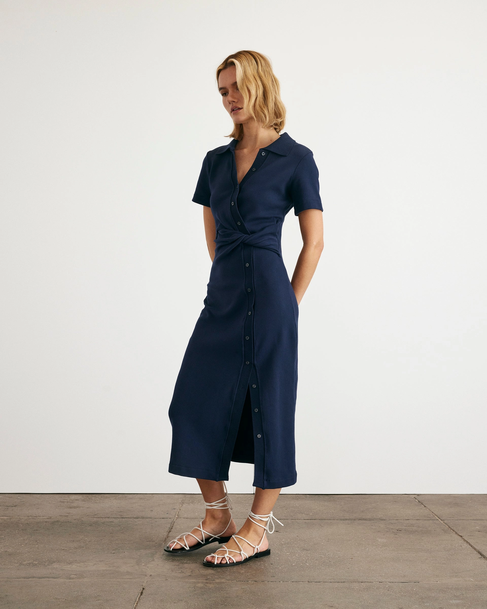 Short Sleeve Ellicot Dress