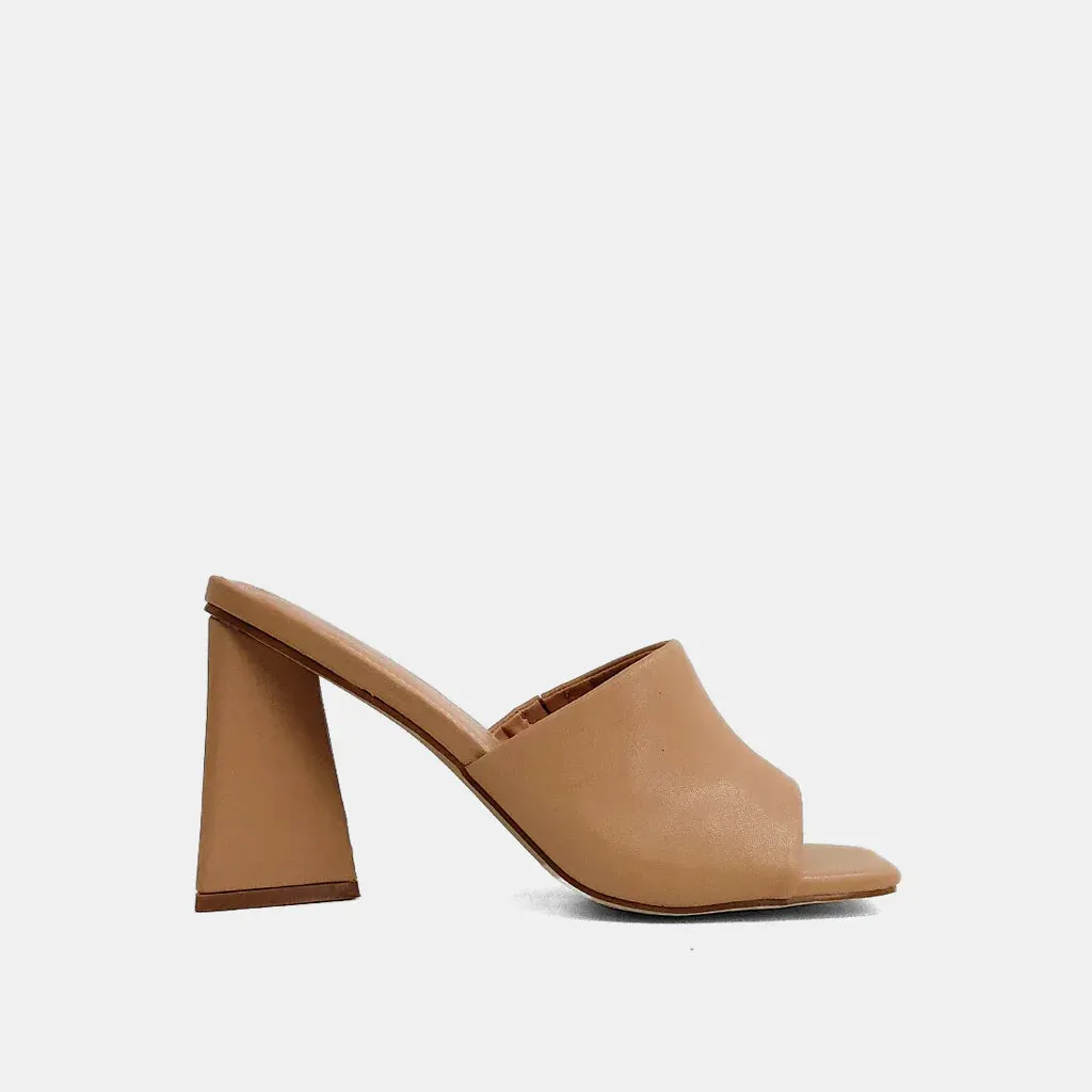 SHUSHOP FELICIA SLIDE SANDAL - NUDE