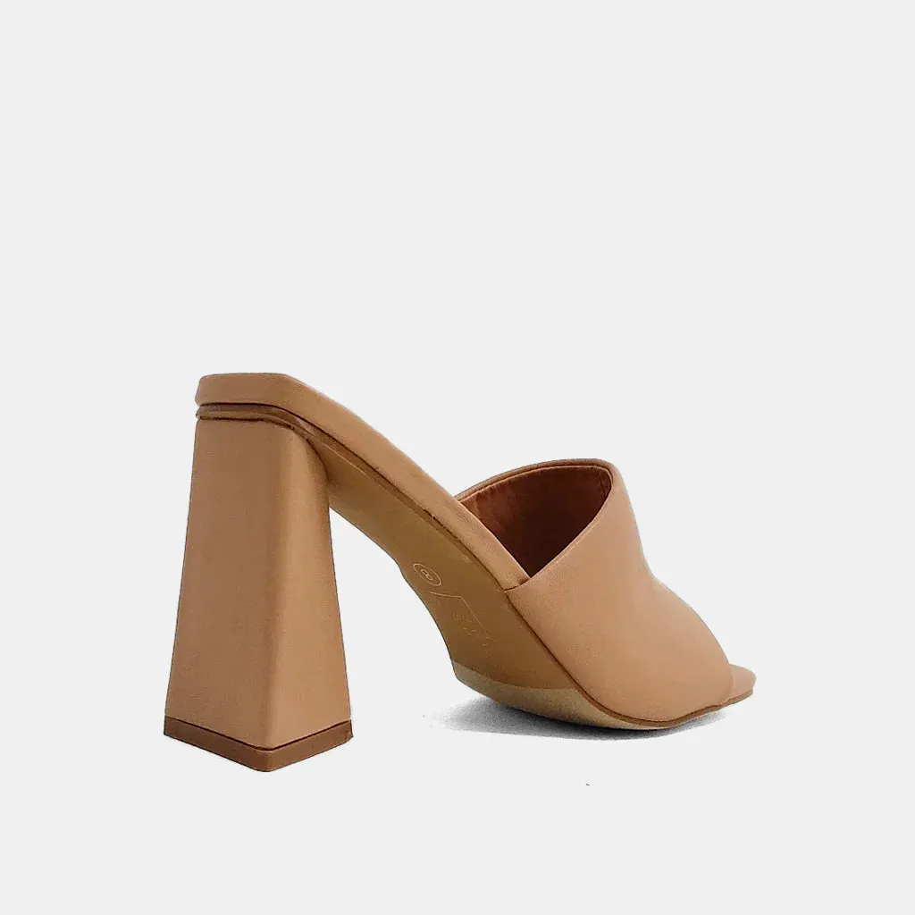 SHUSHOP FELICIA SLIDE SANDAL - NUDE