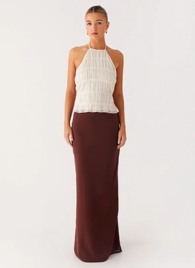 Sienna Sunset Maxi Skirt - Chocolate Sienna Sunset Maxi Skirt - Chocolate