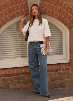 Signature Oversized Tee - White Signature Oversized Tee - White