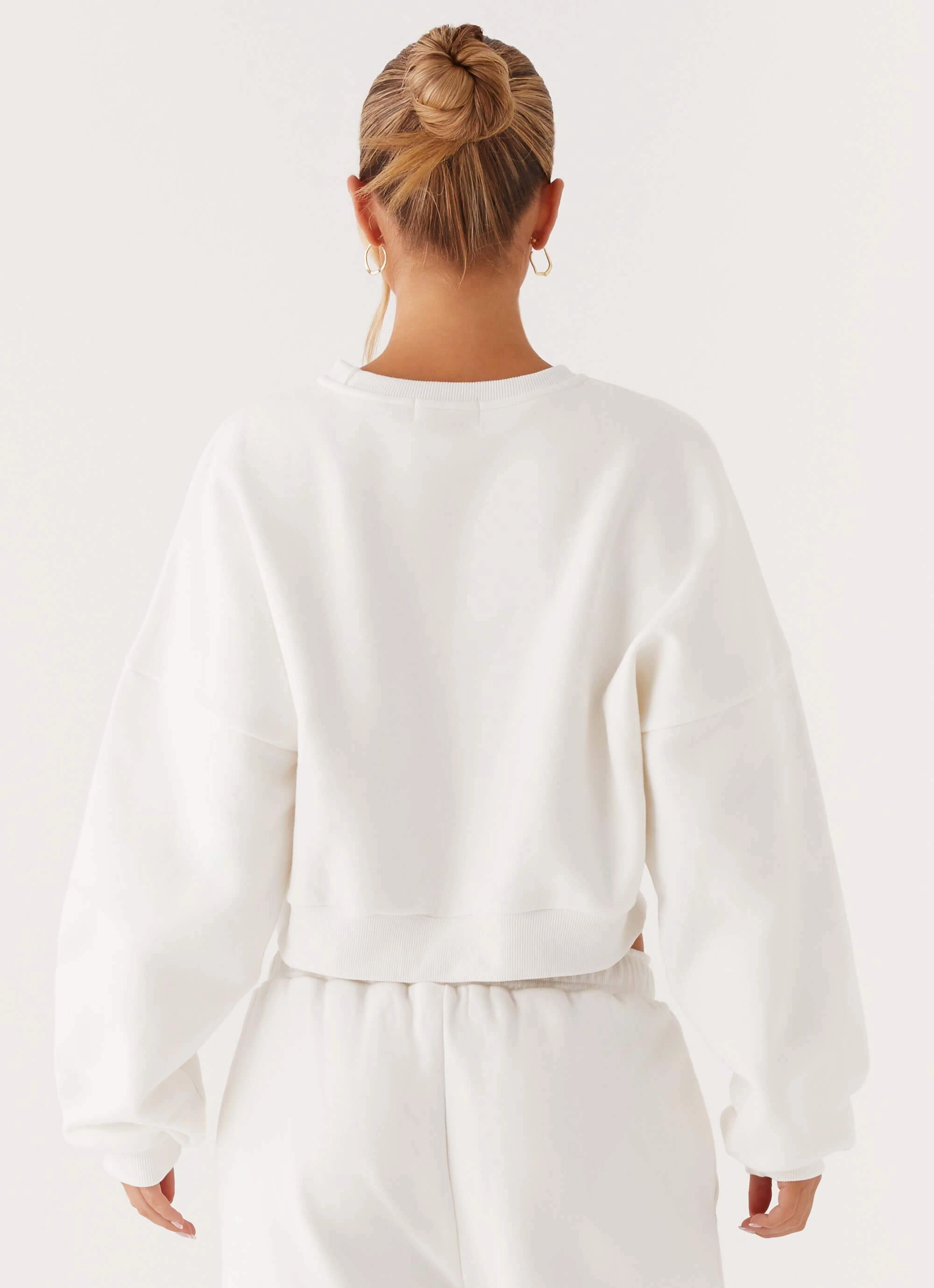 Signature Cropped Sweatshirt - Ivory