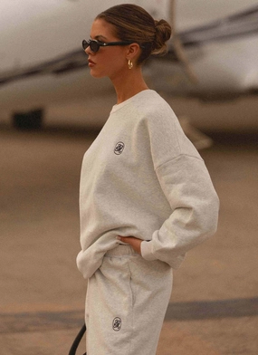 Signature Oversized Sweatshirt - Grey Signature Oversized Sweatshirt - Grey