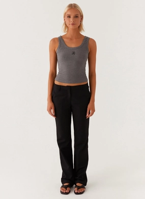 Signature Tank Top - Dark Grey Marle Signature Tank Top - Dark Grey Marle