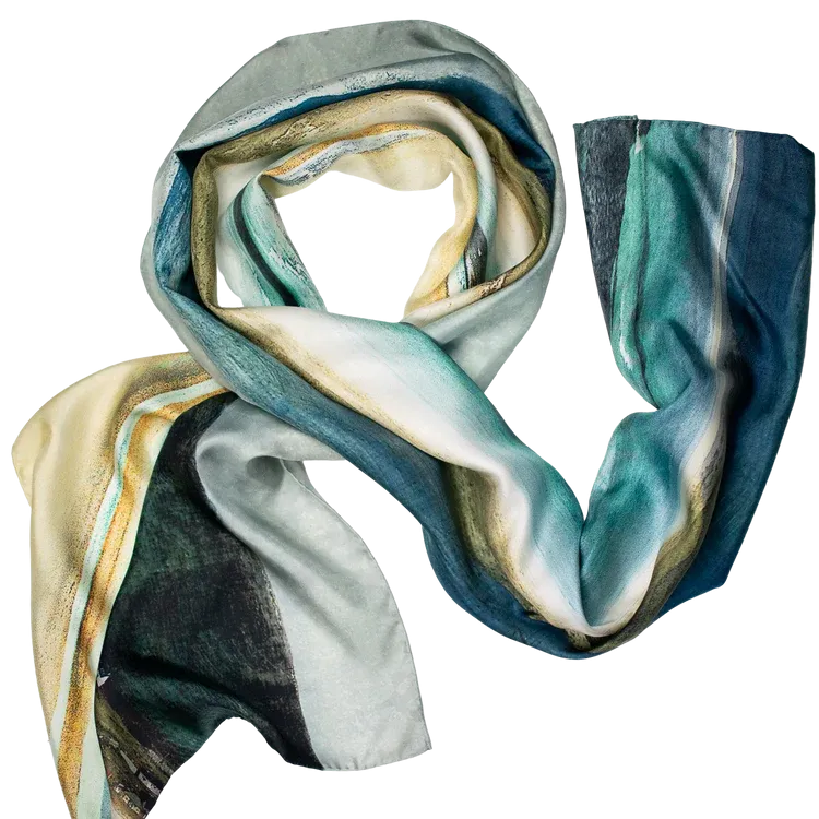 Silk scarf - Luskentyre Beach, Isle of Harris
