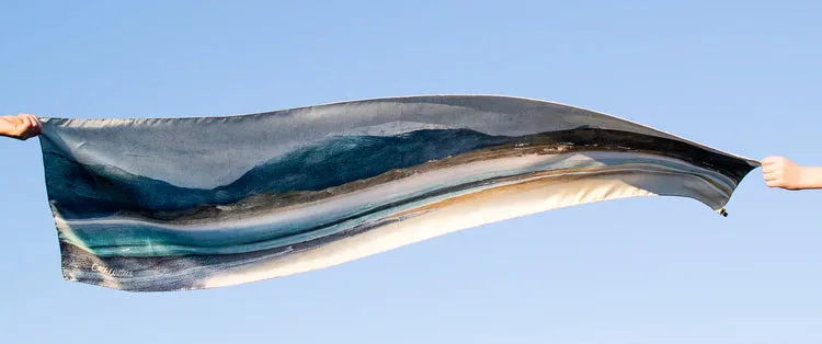 Silk scarf - Luskentyre Beach, Isle of Harris