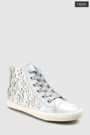 Silver embellished High Tops