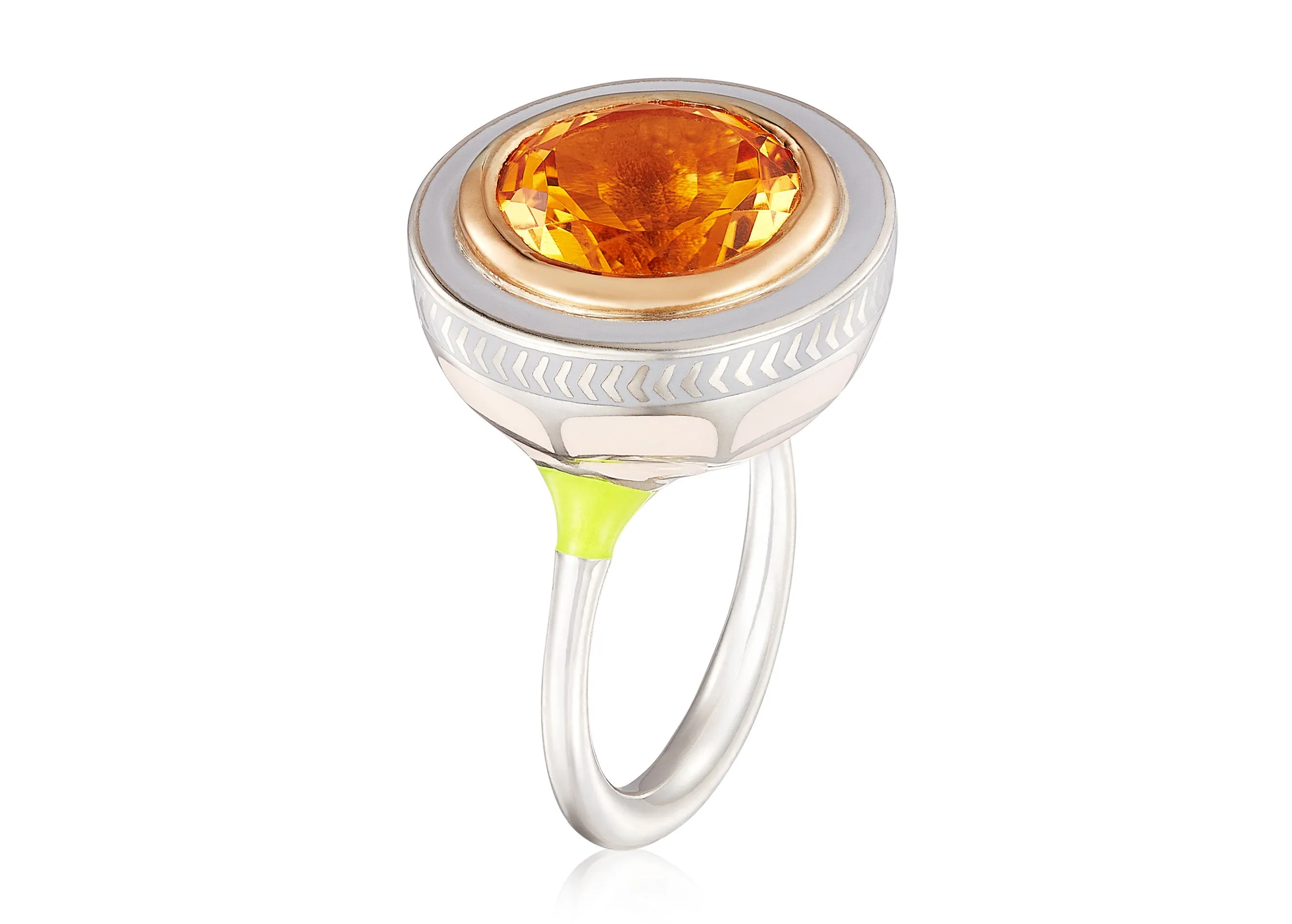 Silver tile 13mm ring