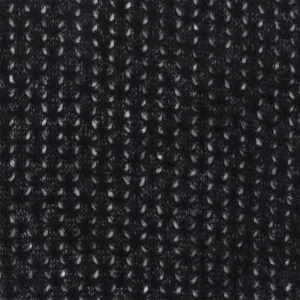 Simple Black Abstract Wool Blend Crochet Knit Fabric