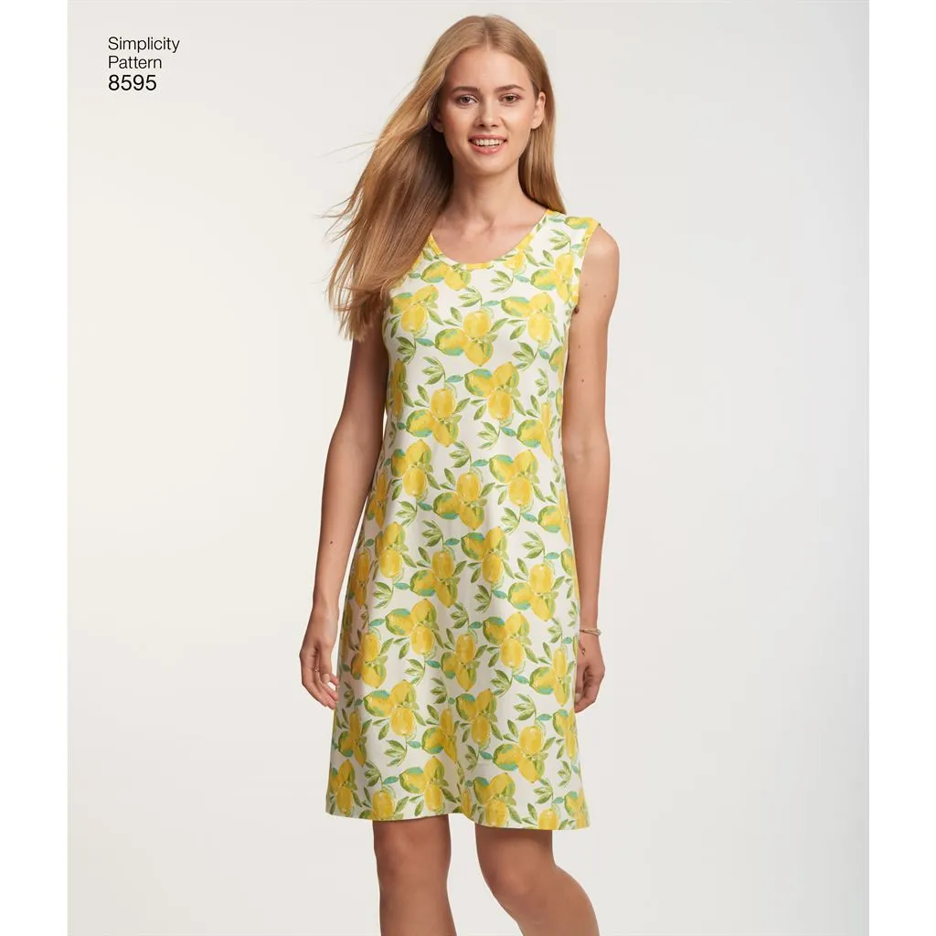 Simplicity Pattern 8595 Women’s Knit Dresses