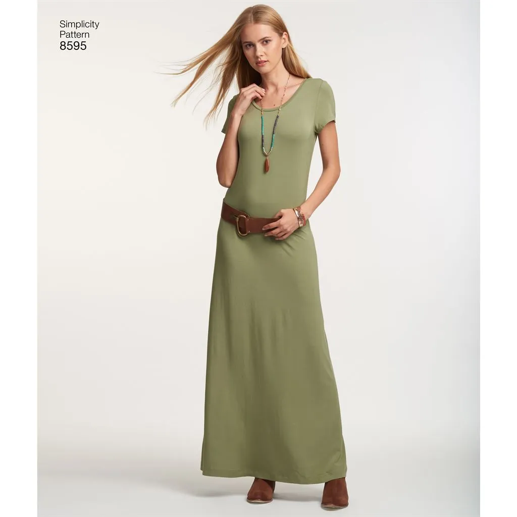Simplicity Pattern 8595 Women’s Knit Dresses