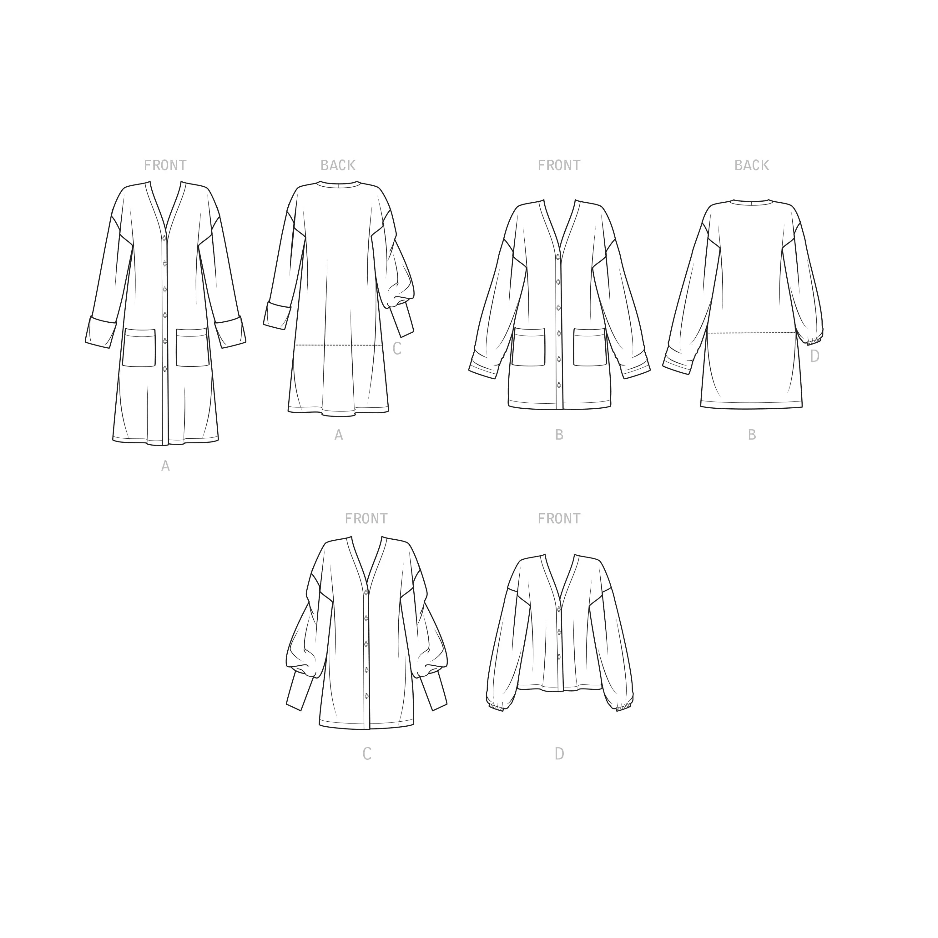 Simplicity Pattern 9373 Misses Knit Cardigans
