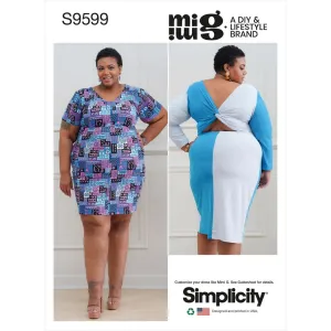 Simplicity Sewing Pattern S9599 Women's Knit Dresses by Mimi G