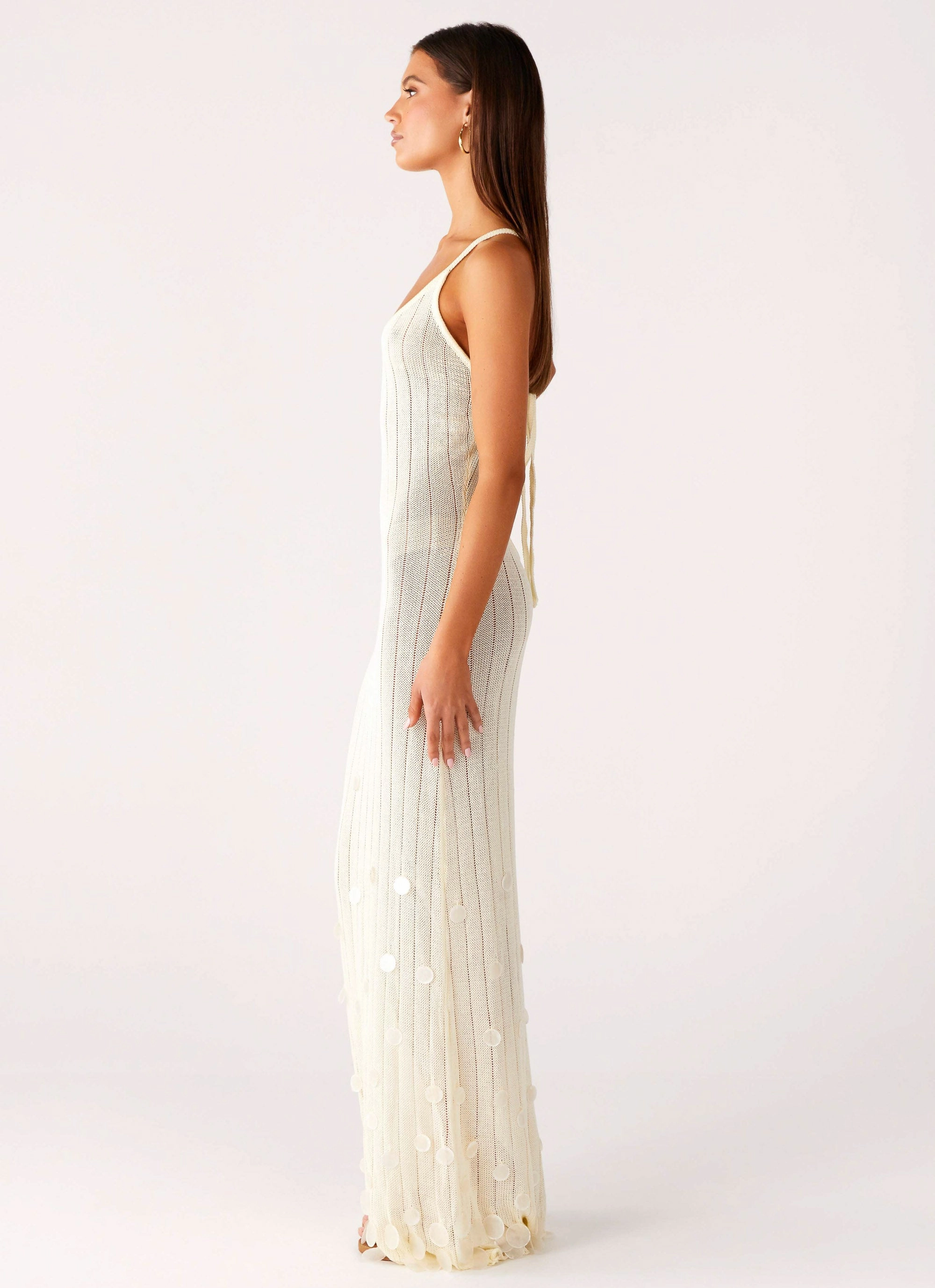 Siren Song Crochet Maxi Dress - Ivory