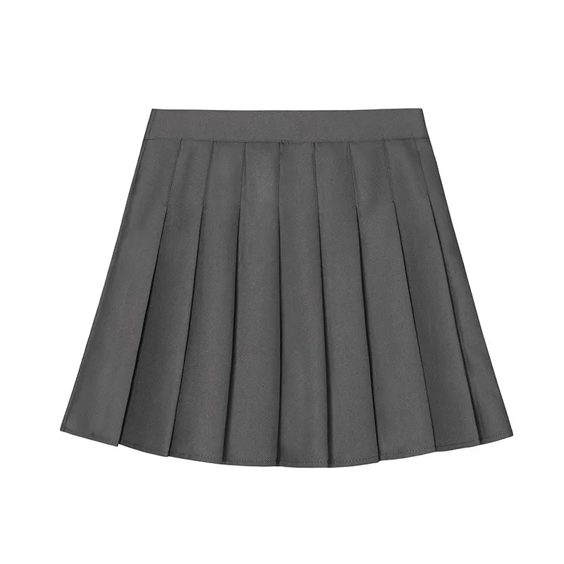 Skirt High Waist Black Inspired Dance A-Line Pleated Women Student Skirt