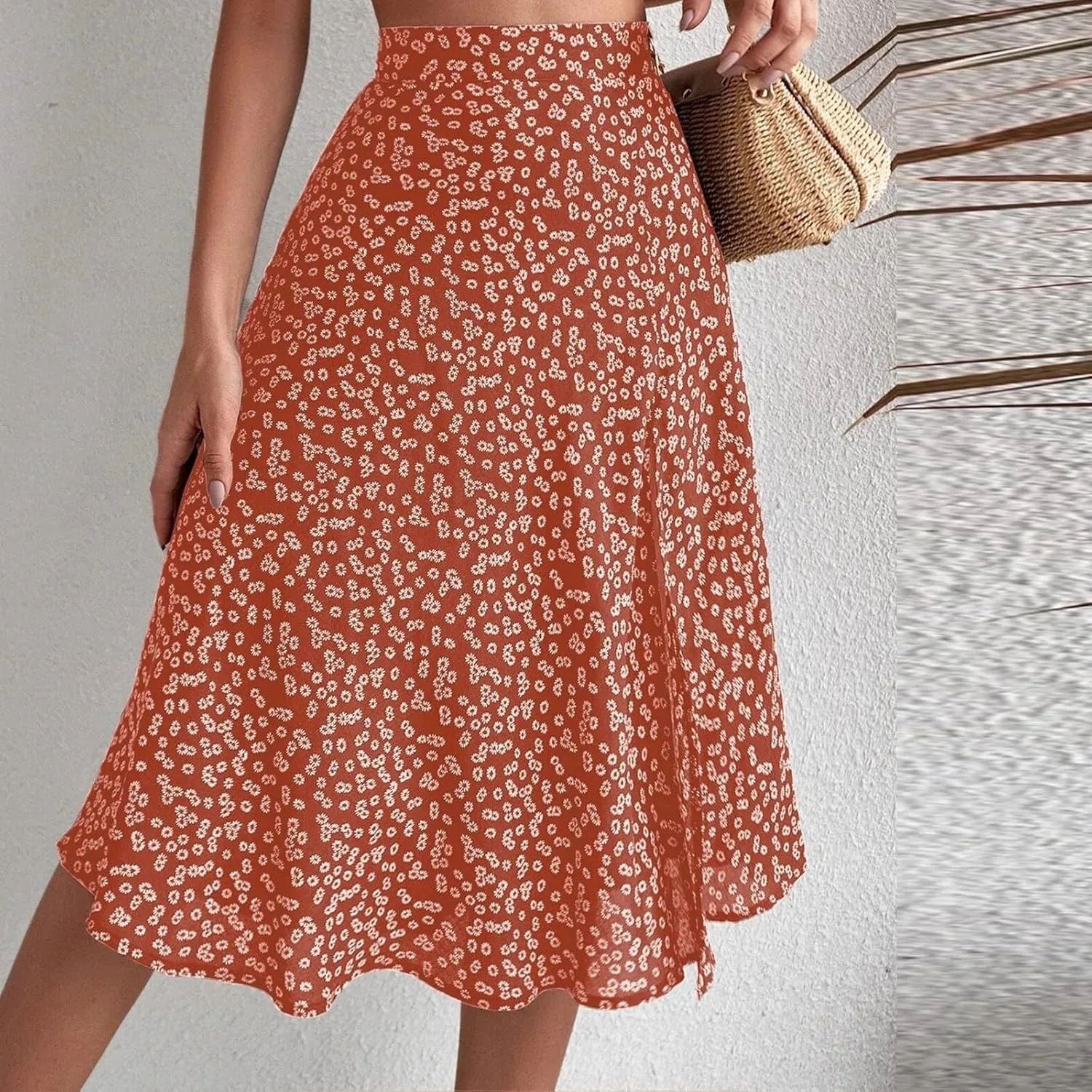 Skirts for Women Trendy 2025 Summer Boho A Line Western Skirt Casual Resort Wear