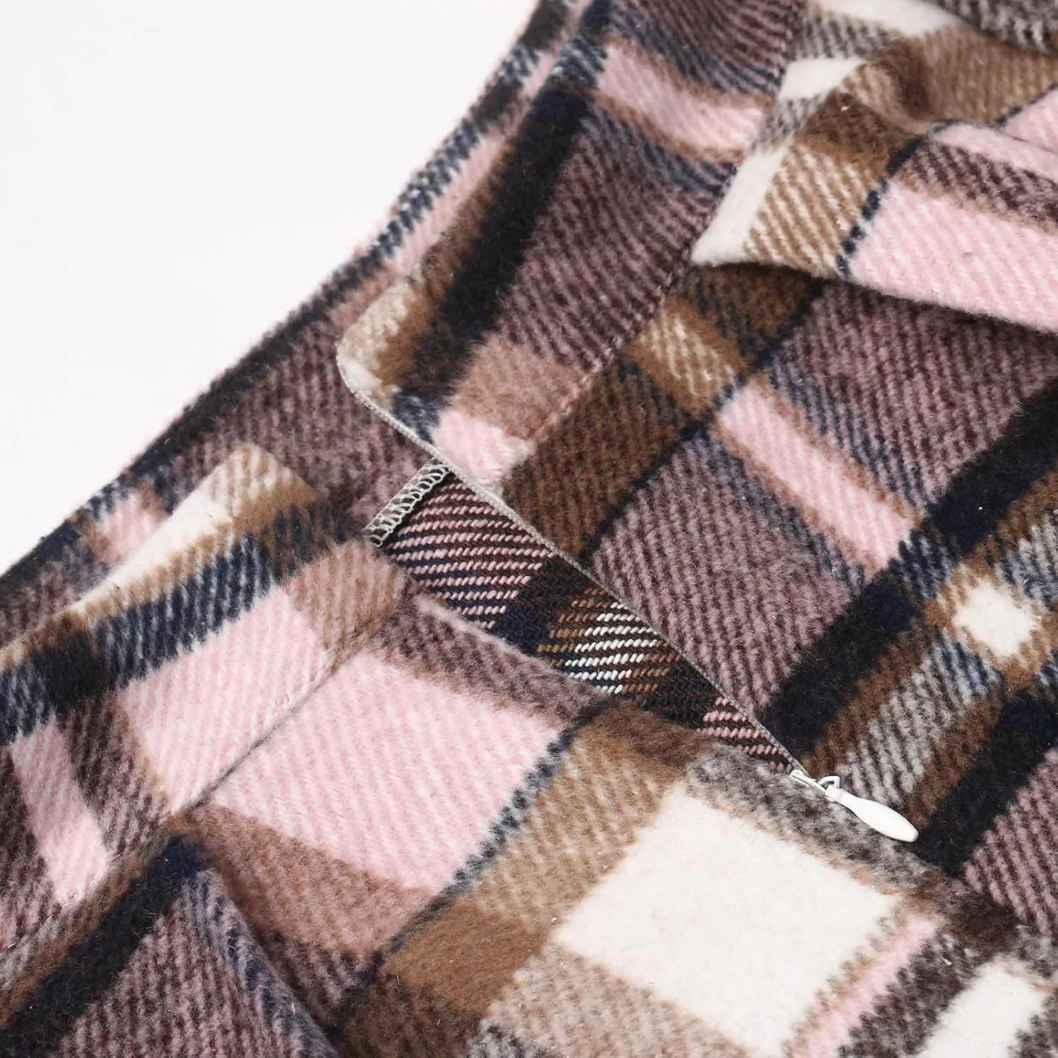 Skirts for Women Trendy Plaid Y2K High Elastic Waist Flowy Ruffles Casual Pleated Short Skirts for Summer Streetwear