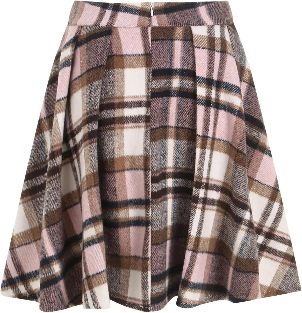 Skirts for Women Trendy Plaid Y2K High Elastic Waist Flowy Ruffles Casual Pleated Short Skirts for Summer Streetwear