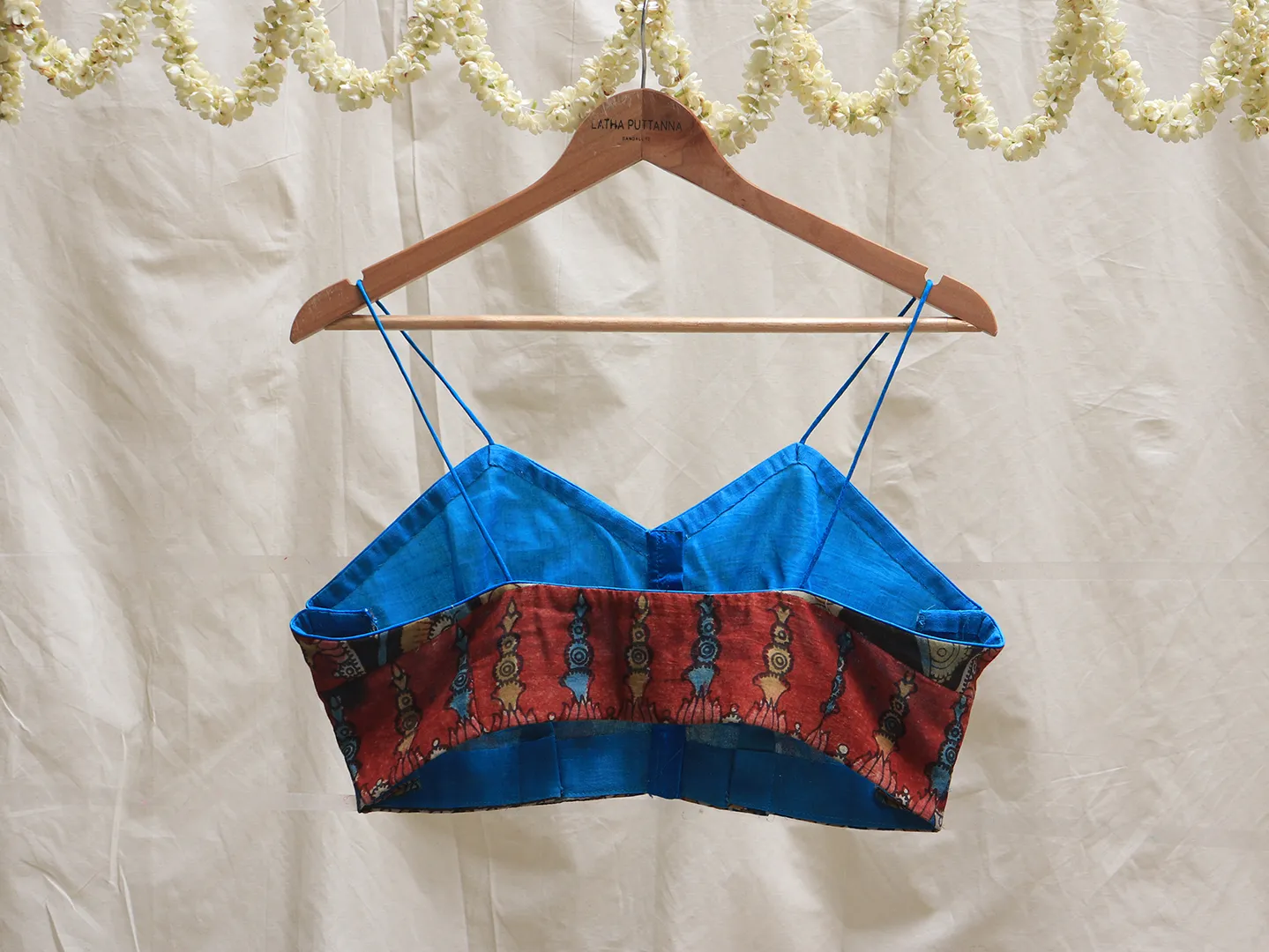 Sky blue, Kalamkari bralette