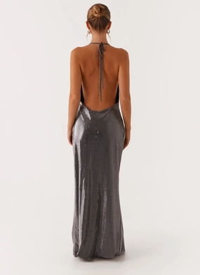 Sleek Love Sequin Maxi Dress - Silver Sequin Sleek Love Sequin Maxi Dress - Silver Sequin